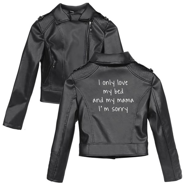 

singer 2019 rap drake trend female leather clothing loose coat, Black;red