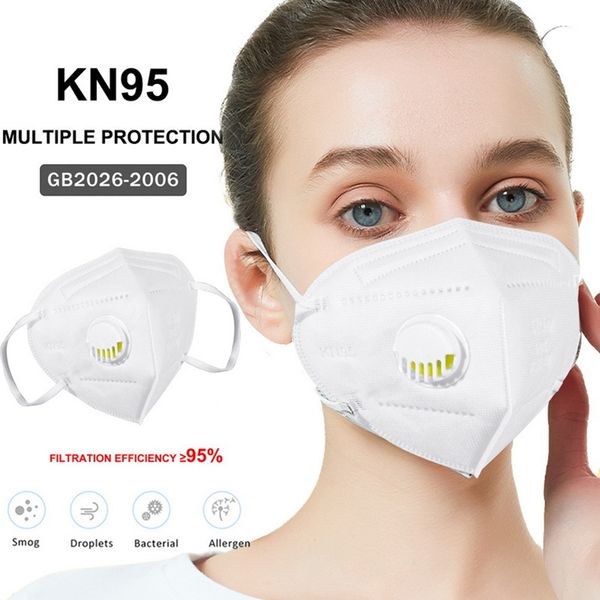 

Быстрая доставка KN95 Face пылезащитная маска 95% фильтрация защитная маска N95 Anti-грипп анти-туман дышащий с дыхательным клапаном воздушные маски для лица