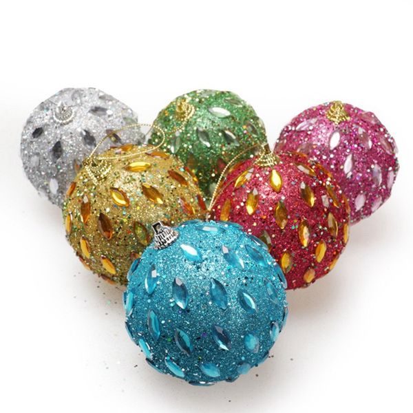 

new glitter christmas decorative ball 8cm 1pc christmas balls for tree ornament decoration xmas decoration balls