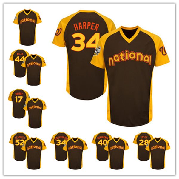 

Men 34 Noah Syndergaard 52 Yoenis Cespedes Jersey 28 Buster Posey 40 Madison Bumgarner 34 Bryce Harper 44 Anthony Rizzo 2016 All-Star Jersey