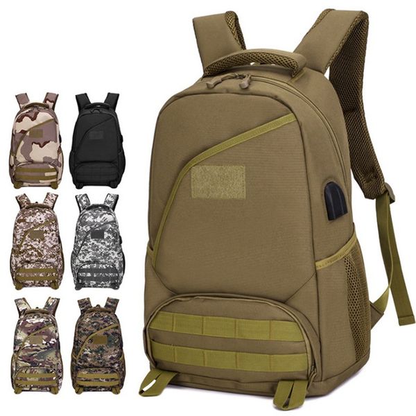 

usb charging outdoor camouflage tactics backpacks comfortable waterproof large capacity trekking camping hunting bag