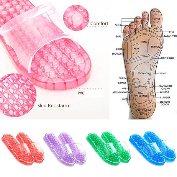 

home slippers sandals pressure relief foot massage jelly slippers pantuflas zapatos mujer buty damskie chaussures femme, Black