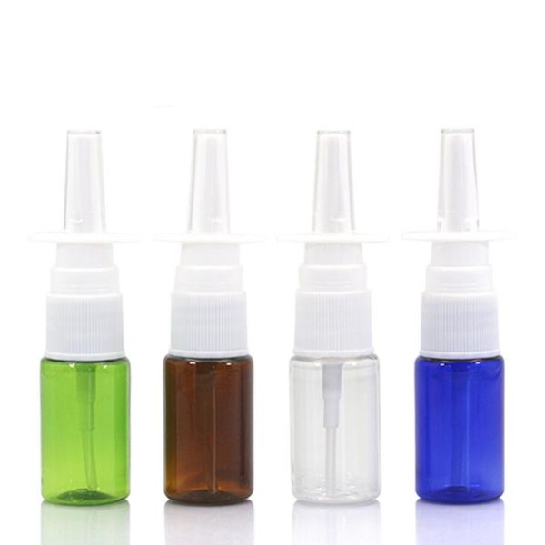 10 мл ПЭТ пустой тонкой назальный спрей туман пластиковая бутылка, косметический нос спрей бутылки для медицины упаковка LX1687