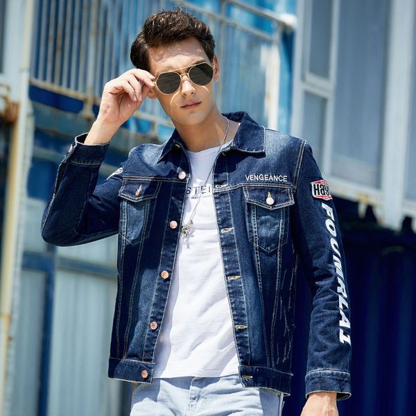 

m~4xl 2020 spring denim jackets coat street style manteau mens jackets and coats brand-clothing vetement homme chaqueta, Black;brown