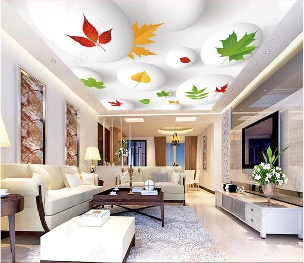 

3d ceiling murals wallpaper custom p non-woven mural 3d wall murals wallpaper for walls vector 3d leaves fresh zenith ceiling