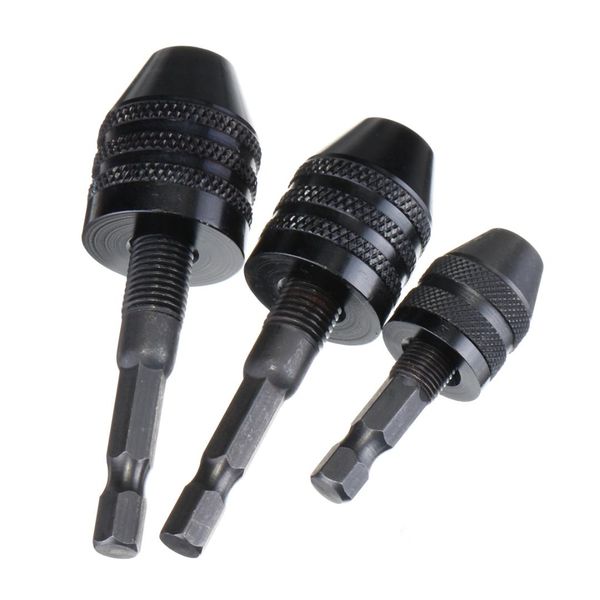 

0.3-3.6/0.3-6.5/0.6-8mm keyless drill chuck 1/4 inch hex shank quick change adapter converter