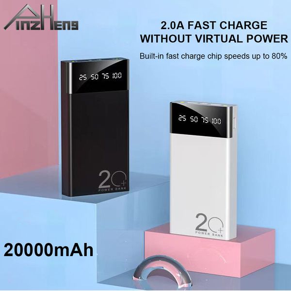 

pinzheng 20000mah power bank for xiaomi mi iphone 11 pro max fast charging usb powerbank portable charger external battery