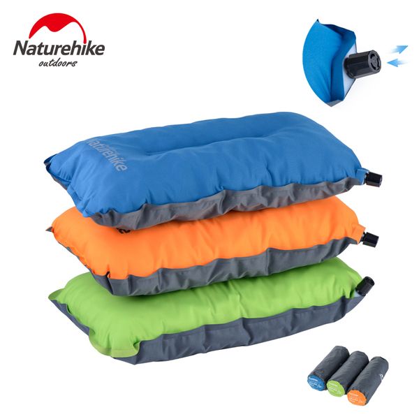 

naturehike lightweight compressible self inflating camping pillow, soft compact portable air pillow for sleep and lumbar support