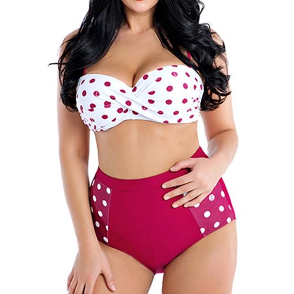 

bandeau 2020 swimsuit female high waist bikini women plus size swimewar large size push up bathing suit 4xl 6xl, White;black