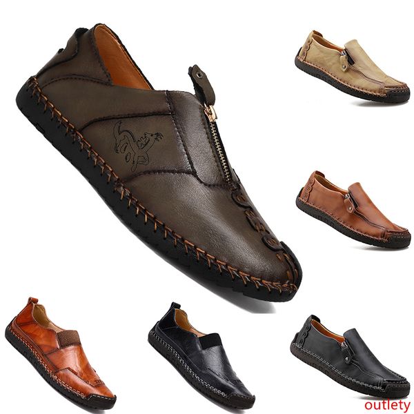 

fashion men s casual leather shoes espadrilles triple black brown khaki breathable outdoor jogging walking shoes main1