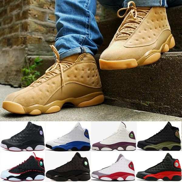 

mens women basketball shoes 13 13s white black grey bred brown cap and gown captain america chicago j13 sneakers