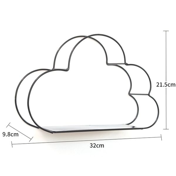 

iron gold storage racks hanging decor storage box flower pot cloud shape storage rack wall book figurines display crafts shelves