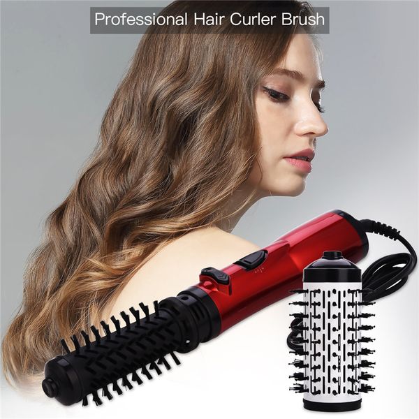 

multifunctional hair dryer & volumizer rotating hair brush roller rotate styler comb ionic straightening curling air comb