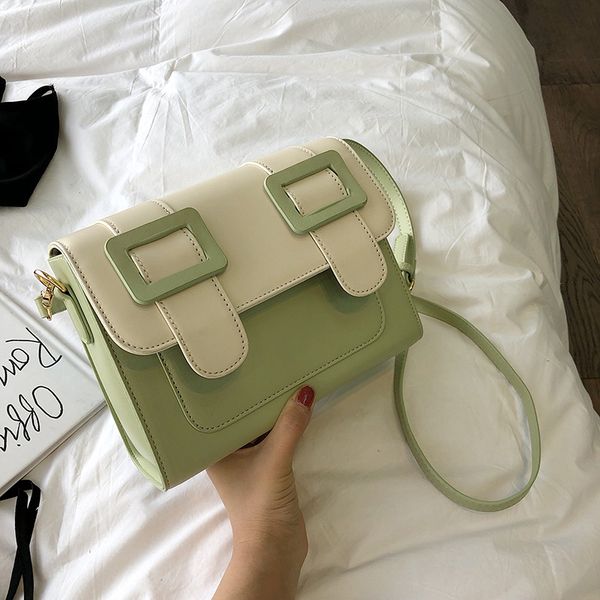 

contrast pu leather bag for women bags handbags women famous brands shoulder crossbody bags for ladies handbags purse 2019