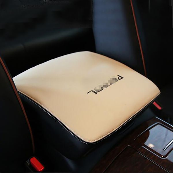 

for armada y62 2013-2019 fiber leather car central armrest cover container holder refrigerator cover accessories