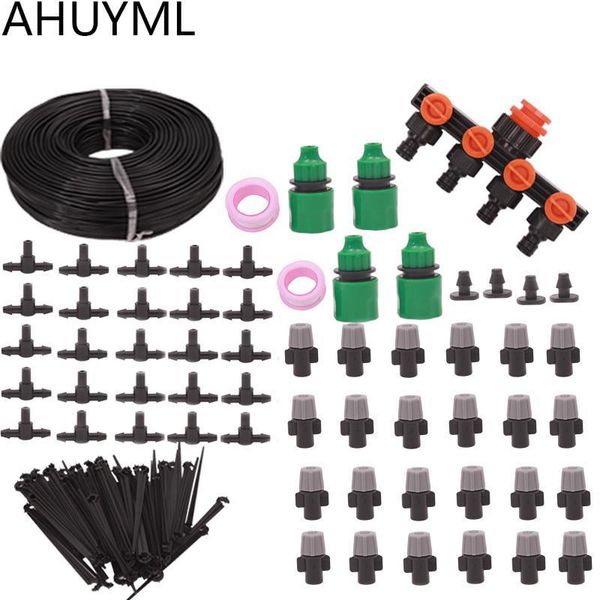 

50m 25 5m сад diy micro системы капельного орошения растений самообслуживания система автоматического полива таймер садового шланга комплект