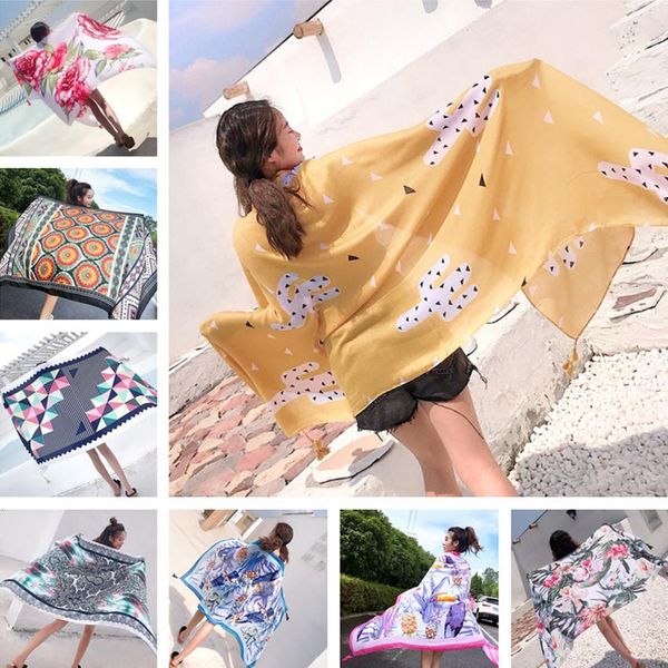 

new 90x180cm 20 styles cotton pareo beach cover-ups women large beach dress bikini bathing swimwear cover up sarong wrap scarf, Blue;gray