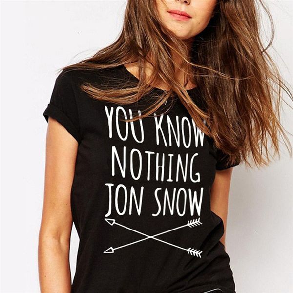 

women designer clothes designer shirt summer games of thrones womens t shirt womens your nothing know jon snow printed tees t, White