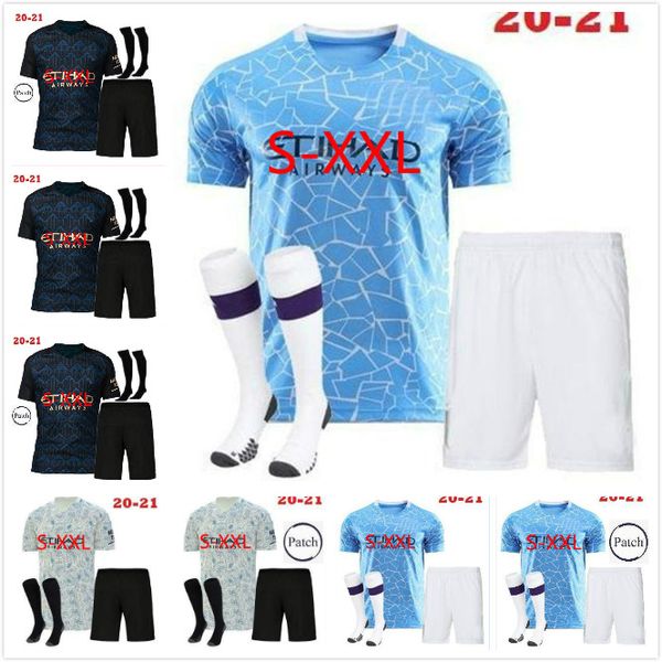 

взрослые дети комплект 19-20-21 манчестер футбол джерси город кун агуэро дом boy set 2019 sterling город комплект ребенок mahrez de bruyne g, Black;yellow