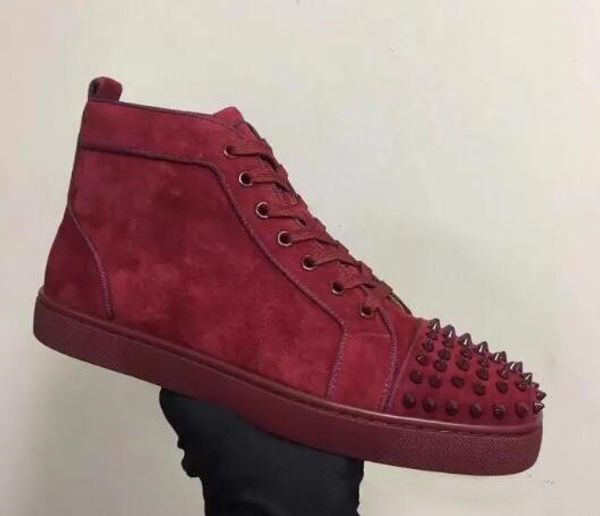 

высокое качество красная подошва обувь с золотыми шипами кожа питона обувь мужчины открытый обувь роскошные красные нижние модные кроссовки, Black