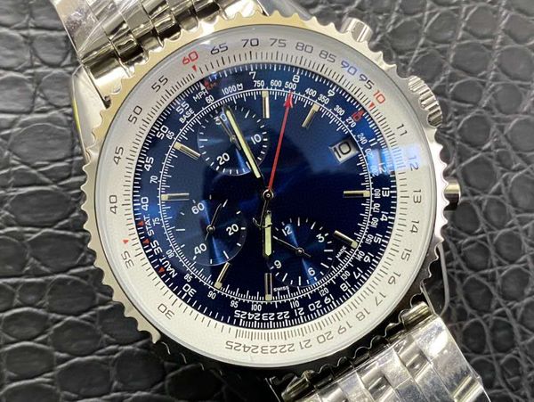

лучшие продажи navitimer world time watch series 46 a24322121 unitime черный циферблат нержавеющая сталь кварцевые мужские часы для дайвинга, Slivery;brown