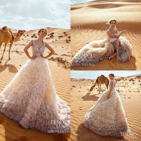 

2020 vintage wedding dresses appliqued tiered skirts plunging neckline a line sweep train country wedding gowns custom made bridal dress, White