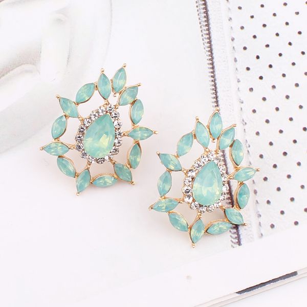 

новый дизайн моды fireworks elegant серьги стержня для женщин циркон цветок свадебные украшения oorbellen аксессуары, Golden;silver