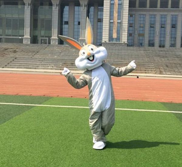 

серый кролик талисман костюм зайчика одежда мультипликационный персонаж костюм партии костюмированный новый костюм drop shipping, Red;yellow