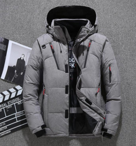 

90% white duck down jacket men coat snow parkas male warm brand clothing winter down jacket outerwear doudoune, Black