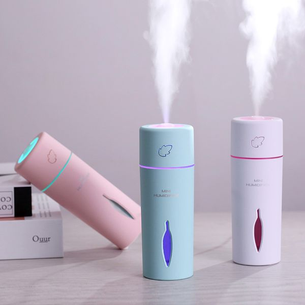 

creative mini leaf humidifier essential oil diffuser aroma lamp led night light usb ultrasonic fogger car air freshener