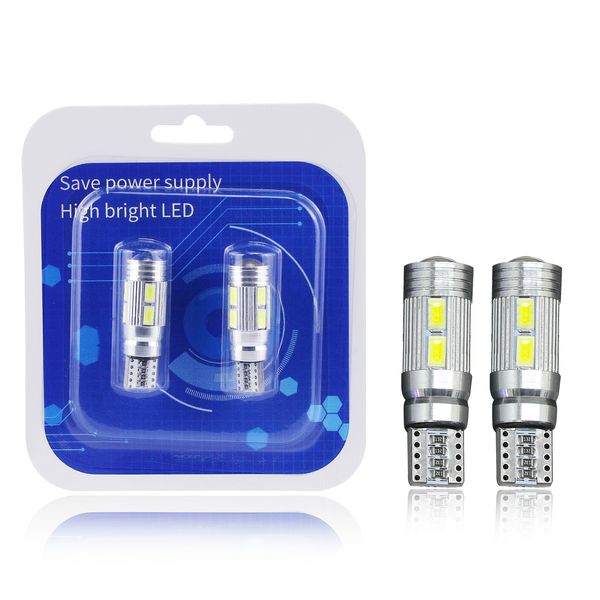 

winsun 2pcs t10 led canbus w5w 194 интерьер xenon white led canbus no овс error t10 10smd 5630 5730 с объективом проектора алюминия