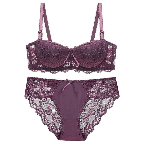 

bra set women plus size underwear animal print set transparent push up bra underwear lace embroidery intimate bras lingerie set, Red;black
