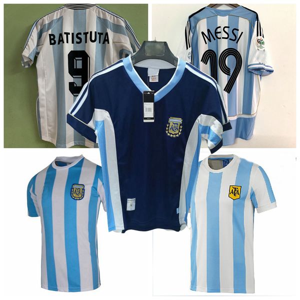 

1978 1986 1994 1996 1997 1998 2006 retro argentina soccer jersey kempes crespo maradona messi riquelme vintage football shirt, Black;yellow