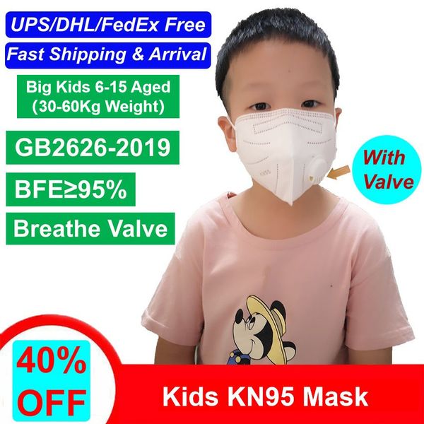 

6-15 Aged Big Kids Child Children Face Mask Dust Mask Anti Fog Use DHL UPS Fast Shipping and Arrival