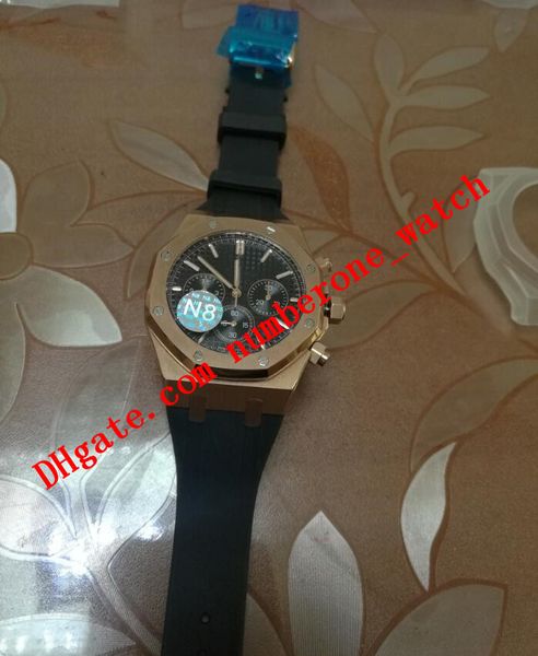 

n8 version 41mm 0ffshore 26320 26320or.00.d088cr.01 18k rose gold vk quartz chronograph workin mens watch watches, Slivery;brown