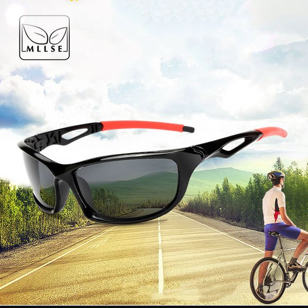 

mllse марка дизайнер hd спорт goggle солнцезащитные очки мужчины высокого качества солнцезащитные очки мода открытый uv400 спортивные очки, White;black