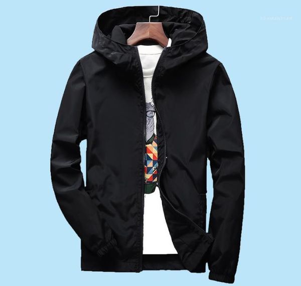 

designer jacket plus size spring autumn thin coat embroidery hooded outdoor windbreaker male outwear 2020 mens luxury, Black;brown
