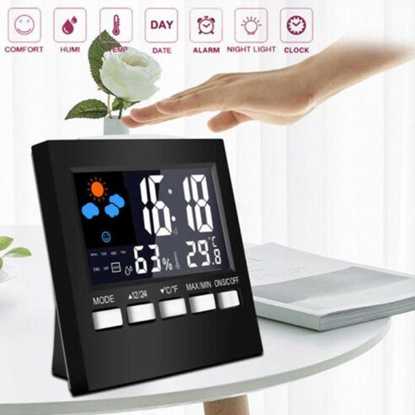 

weather station alarm clock wireless alarm clock temperature/humidity monitor clocks digital display clocks