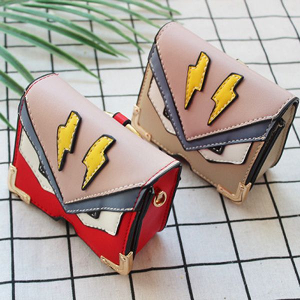 

6 colors kids korean fashion purse handbags baby girls small shoulder bags 2018 new children pu leather gifts bags handbag z11, Black