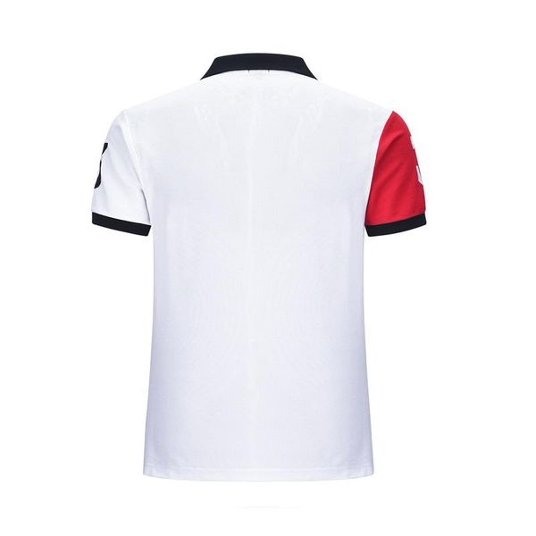 

5xl plus size pony shirt men short sleeve t original lapel polo shirt designer polo shirt male, White;black