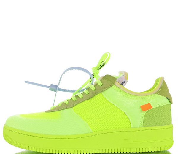 

2019 горячие продажа принудительный 1 вольт 2,0 флуоресцентный зеленый черный кроссовки для top 1s мужчины женщины athletic кроссовки размер