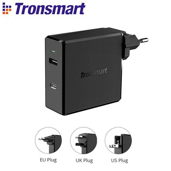 

cargador rÃ¡pido tronsmart wcp03 pd de 57w cargador rÃ¡pido usb c cargador de pared de carga rÃ¡pida para iphone, xiaomi, samsung, huawei