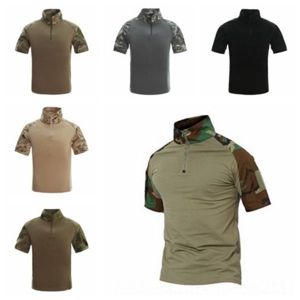 

армия тактический combat единая открытый одежда спортивный открытый одежда gen3 camouflage short slim fit sleeve combat shirt airsoft механи, Gray;blue