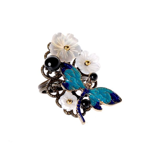 

tjp original index finger ring decorative ring famous family style yunnan personality jewelry chinese style wind jewelry female, Slivery;golden