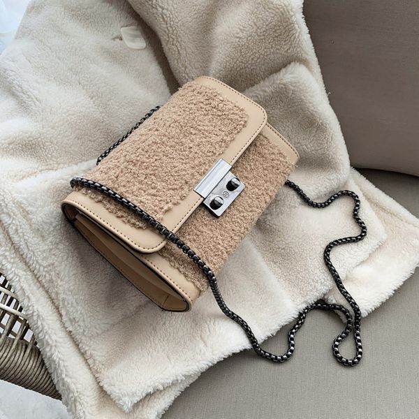 

мешок 2019 новой корейской версии осени и зимы пушистых женщин дикого сумка цепи западной моды небольшой площади