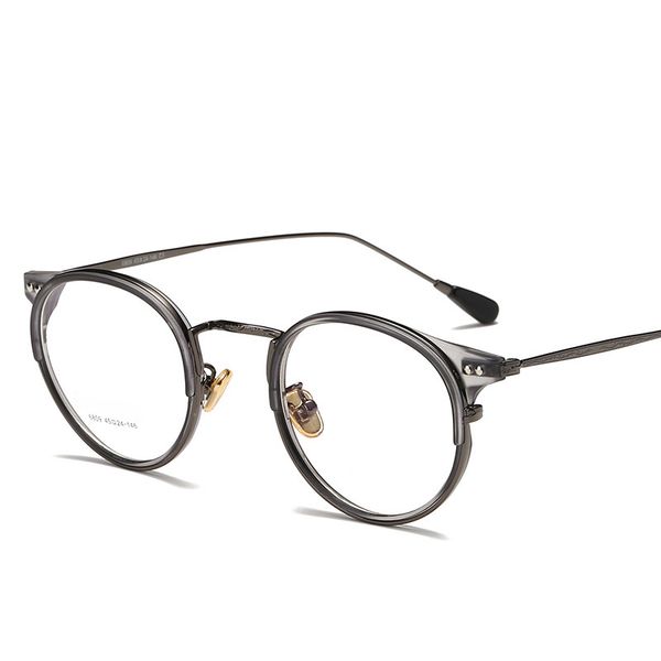 

tr90 vintage round glasses frame men women retro optical spectacle frames myopia prescription eyeglasses clear eyewear oculos, Black