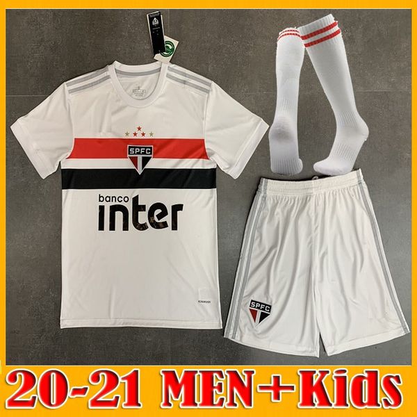 

kids kit sao paulo soccer jerseys 20 21 pablo pato football shirt 2020 2021 child dani alves soccer uniform, Black;yellow