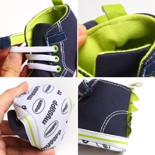 

2019 cute newborn kids canvas sneakers baby boys soft sole crib shoes prewalkers