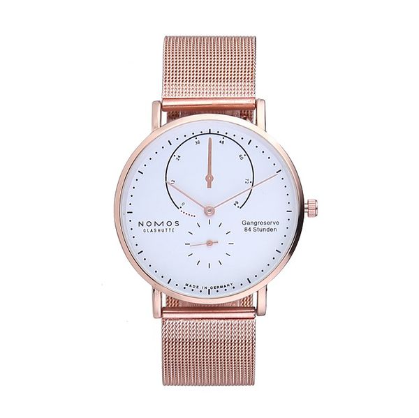 

Новый NOMOS Bauhaus стиль мужские высококачественные двухконтактные полу-ремень кварц