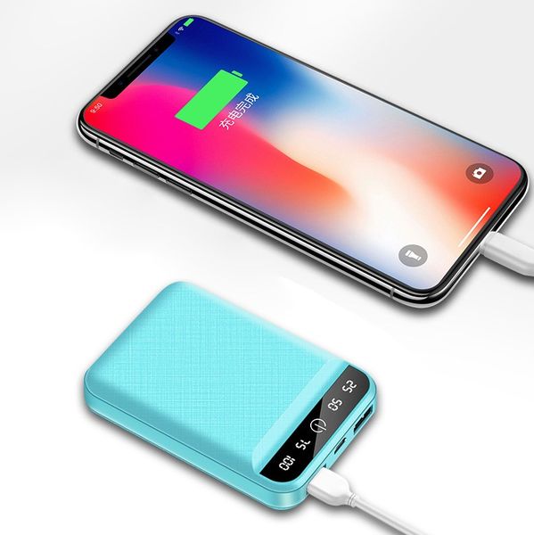 

cellphone power bank 2019 new fasion mini portable power bank 4800mah dual usb batetry display power bank